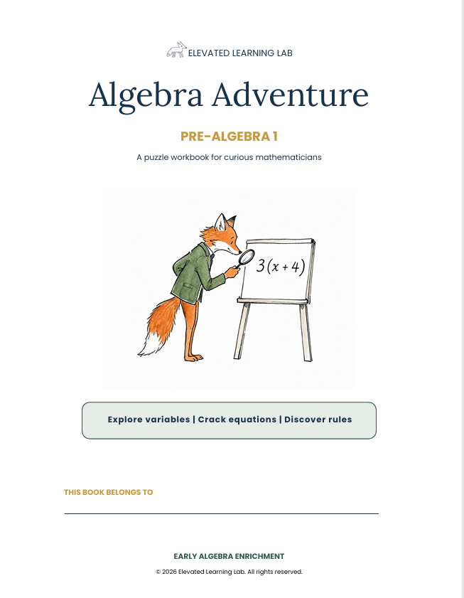 Algebra Adventure Pre-Algebra 1 workbook cover